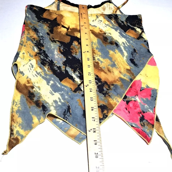 Dress-U by Sharon multicolor 2 Pc lined asymmetrical Maxi Dress/Sleeveless top - Picture 6 of 11